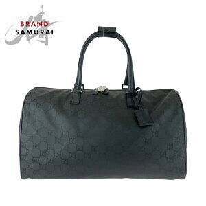 GUCCI GG black nylon Boston bag